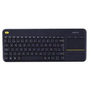 TECLADO LOGITECH K400 PLUS MEMBRANA INALÁMBRICO BLUETOOTH INGLÉS CON TOUCHPAD INTEGRADO 920-007119 NEGRO