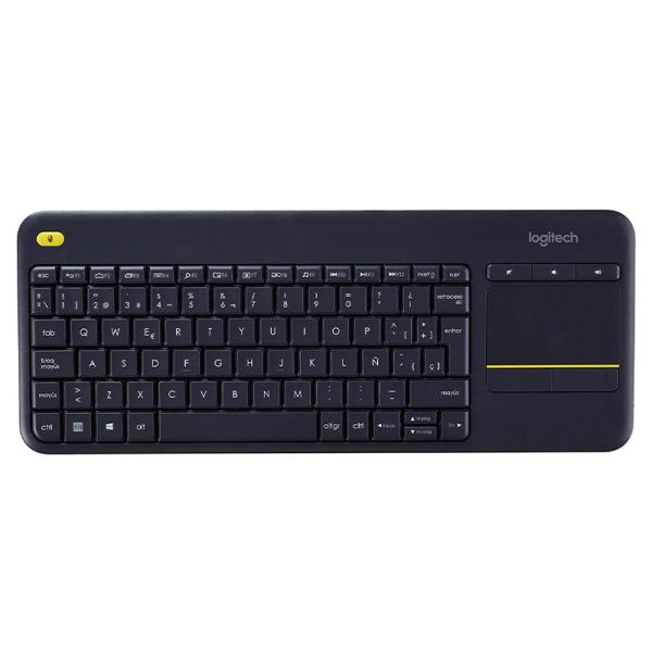 TECLADO LOGITECH K400 PLUS MEMBRANA INALÁMBRICO BLUETOOTH INGLÉS CON TOUCHPAD INTEGRADO 920-007119 NEGRO