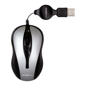 MOUSE ARGOM USB RETRACTIBLE GREY ARG-MS-0008GR