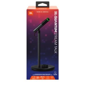 MICRÓFONO ALAMBRICO USB-C JBL QUANTUM STREAM TALK FLEXIBLE CONTROL DE SILENCIO, INDICADOR LED NEGRO JBLSTRMTALKBLKAM