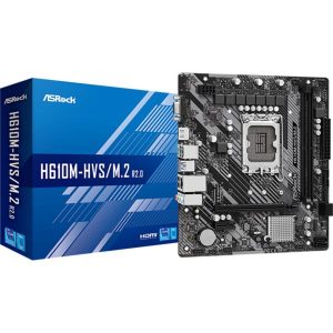 TARJETA MADRE MICRO ATX ASROCK H610M-HVS/M.2 INTEL LGA 1700 12VA GEN 90-MXBJJ0-A0UAYZ