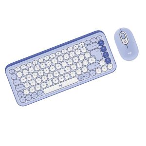 TECLADO Y MOUSE LOGITECH POP ICON COMBO INALÁMBRICO BLUETOOTH ESPAÑOL 920-013054 LILA