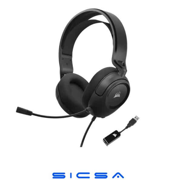 Corsair HS35 Surround v2 Multiplatform Wired Gaming Headset – Dolby 7.1 – Flexible Omni-Directional Microphone – Universal 3.5mm Connection – PC, Mac, PS5, PS4, Xbox, Nintendo Switch, Mobile – Carbon