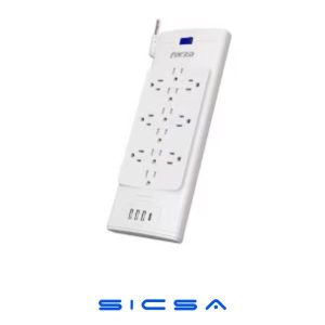 REGLETA ELECTRICA 12 SALIDAS 3- USBA 1-USBC 110V COLOR BLANCO FORZA- FSP-1221USBCW