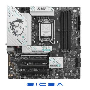 TARJETA MADRE MSI B860M GAMING PLUS WIFI LGA1851 ATX DDR5 911-7E42-003 NEGRO / BLANCO