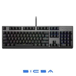 TECLADO GAMING RGB COOLER MASTER CK350 MECÁNICO ALÁMBRICO USB INGLÉS SWITCH MARRÓN CK-350-KKOM1-US NEGRO / GRIS