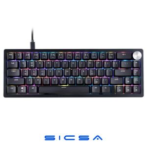 TECLADO GAMING RGB XPG SORCERER MECÁNICO ALÁMBRICO USB INGLÉS SORCERERRD-BKCES NEGRO