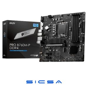 TARJETA MADRE MICRO ATX MSI PRO B760M-P DDR4 INTEL LGA 1700 13VA M-ATX 911-7E02-016
