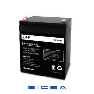 ACUMULADOR CDP SLB12-5 PARA UPS, BATERÍA SELLADA, 12V, 5AH, DISEÑO COMPACTO Y LIBRE DE MANTENIMIENTO.