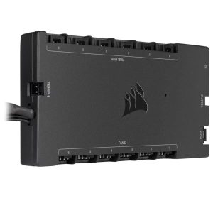 CORSAIR iCUE COMMANDER CORE XT, controlador digital de iluminación RGB y velocidad de ventiladores (Hasta 6 ventiladores PWM y 264 LEDs RGB, Modo cero RPM, Monitoreo temperatura) Negro