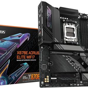 TARJETA MADRE ATX GIGABYTE X870 AORUS ELITE WIFI7 AM5 DDR5 NEGRO