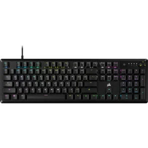 Corsair Teclado Mecánico Gamer K70 Core RGB - Interruptores lineales Red - Amortiguación acústica - Placa Superior de Aluminio - Almacenamiento Integrado - Teclas Español Latam