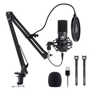 Kit de micrófono USB 192KHZ/24BIT Enchufa y usa MAONO