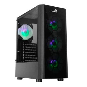 CASE GAMER X-LION HF-620 TEMPERED GLASS SIDE PANEL USB2.0*2 + USB3.0*1 + HD AUDIO + 3 FAN