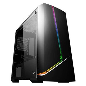 CASE GAMER EAGLE WARRIOR CG33RXRA001C H435 GLASS ARGB STIPE IN THE FRONT