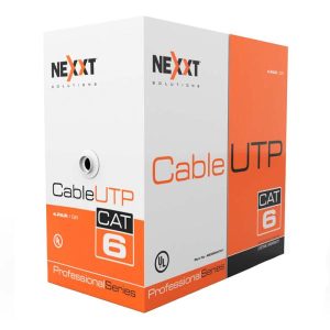 CABLE DE RED U/UTP CAT6 23AWG CM 100M GRIS CAJA NEXXT (AB356NXT21)