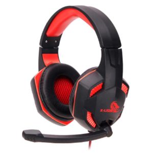 HEADSET GAMER X-LION CON MICROFONO RED/BLACK HP-110 3.5MM+ USB PORT