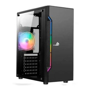 CASE GAMER X-LION NE-386 E010-159TEMPERED GLASS SIDE PANEL BLACK +RGB STRIP