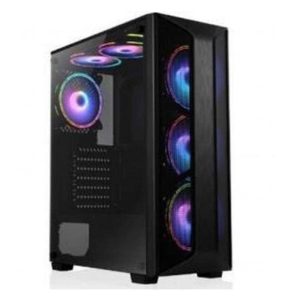 CASE X-LION H2-510 TEMPERED GLASS SIDE PANEL + 3 12CM FANS USB2.0*2 + USB3.0*1 + HD AUDIO