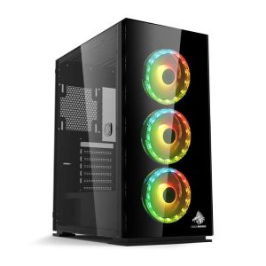 CASE GAMER EAGLE WARRIOR H467 CON ABERTURA LATERAL CG03YHRA001C USB 2.0 X 2+ HD AUDIO + 3FAN ARGB