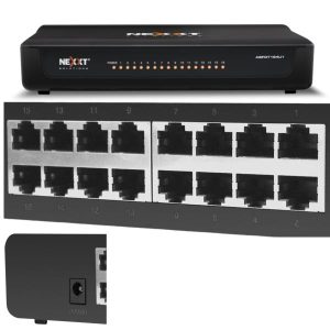 SWITCH 16 PUERTOS 10/100Mbps P/ RACK NAXOS 1600R NEXXT