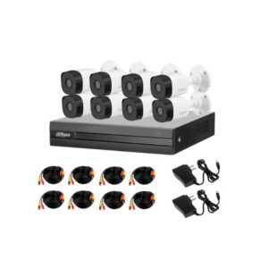 KIT DE 8 CAMARAS 1080P, 1 XVR1B08-I, 8 B1A21N, 8 CABLES 18 MTS, 1 TRANSF DH-KIT/XVR1B08-I/8-B1A21N