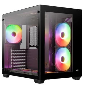 CASE GAMING AEROCOOL DRYFT-G-BK-V1 MEDIA TORRE PANELES FRONTALES Y LATERALES DE VIDRIO TEMPLADO 2 VENTILADORES FRGB 140MM NEGRO ACCM-ES01163.11