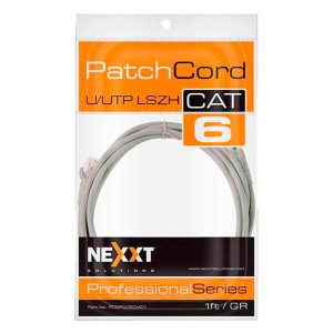 PATCH CORD UTP CAT 6 1FT GRIS NPC-6901
