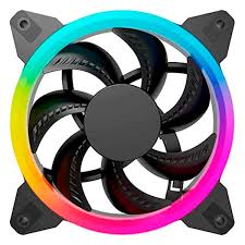 ABANICO PARA PC COLORES 120 X 120 X 25MM 12VDC CONECTOR JACK 4P FCF2S7W2002C NEGRO