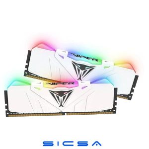 MEMORIA PC DDR4 16GB (2×8 GB) 4133MHZ PATRIOT RGB PVR416G413C9KW V DDR4 4133 MHZ CL19 1.4 V VIPER RGB WHITE, DUAL KIT, XMP 2.0 DIMM 288 PINES BLANCO