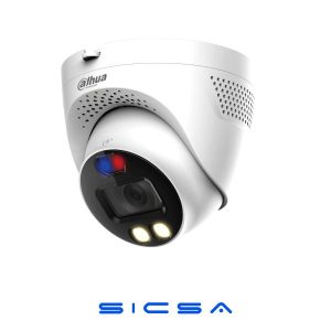 CÁMARA BULLET, 2 MPX, TIOC, AUDIO, FULL COLOR, SIRENA, LUZ AZUL Y ROJO DH-HAC-ME1239THN-A-PV