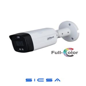 CÁMARA BULLET 5 MPX TIOC AUDIO FULL COLOR SIRENA LUZ AZUL Y ROJO DH-HAC-ME1509THN-A-PV