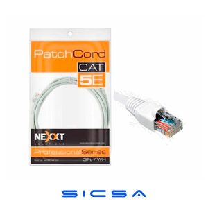 PATCH CORD CAT5E 3FT BLANCO NEXXT AB360NXT07