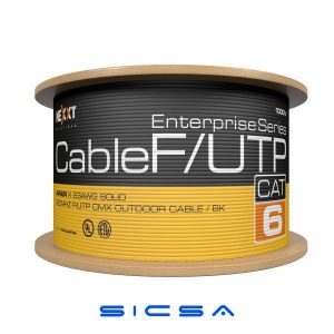 CABLE F/UTP SERIE ESENCIAL 4 PAR 23AWG CAT6 PARA EXTERIOR CMX NEGRO (CAJA) NEXXT AB356NXT37