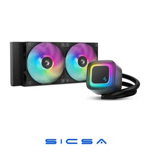 ENFRIAMIENTO LIQUIDO RGB DEEPCOOL LE240 V2 AIO 240MM R-LE240-BKAMMC-G-2 NEGRO