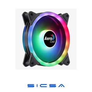 ABANICO AEROCOOL DUO 12 ARGB 1X12CM ACF3-DU10217.11 NEGRO