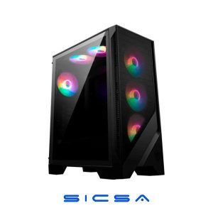 CASE COOLER MASTER QUBE 500 FLATPACK EDITION MID TOWER VENTILADOR 1 DE 120MM CON VIDRIO Y MALLA LATERAL Q500-KGNN-S00 NEGRO