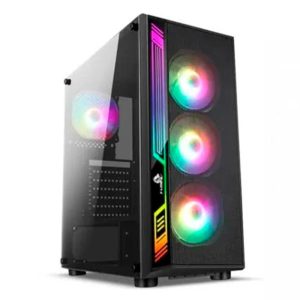CASE GAMER X-LION KN-850 TEMPERED GLASS SIDE PANEL + 3PCS