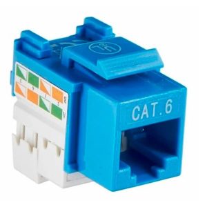 KEYSTONE JACK CAT6 COLOR AZUL