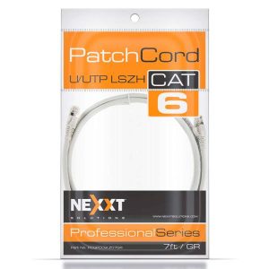 PATCH CORD CAT6 7FT GRIS NEXXT (AB361NXT12)
