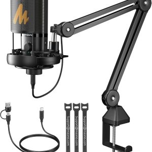 MICRÓFONO GAMING MAONO PM450S USB / USB C CON BRAZO ARTICULADO NEGRO