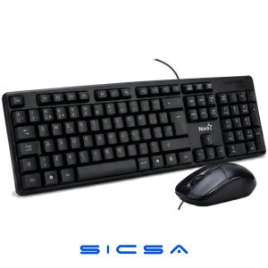 TECLADO Y MOUSE NOVA KB3782U0001C ALÁMBRICO USB