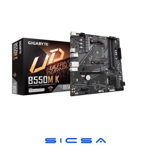 TARJETA MADRE GIGABYTE B550M K AM4 MICRO-ATX DDR4 NEGRO