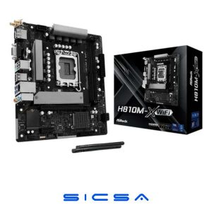 TARJETA MADRE ASROCK H810M-X LGA1851 MICRO ATX DDR5 NEGRO