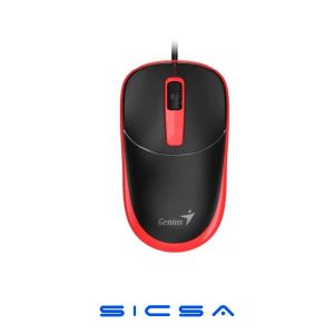 MOUSE GENIUS DX-123 ALAMBRICO USB-A 1200DPI 31010033402 NEGRO/ROJO