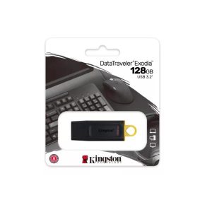 MEMORIA USB 128GB KINGSTON DATA TRAVELER EXODIA USB-A 3.2 GEN 1 DTX/128GB NEGRO / AMARILLO