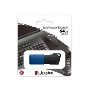 MEMORIA USB 64GB KINGSTON DATA TRAVELER EXODIA M USB-A 3.2 GEN 1 DTXM/64GB NEGRO / AZUL