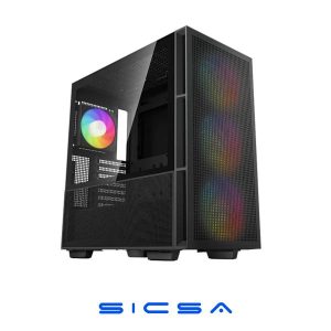 CASE GAMING RGB DEEPCOOL CH560 DIGITAL MID TOWER 3 VENTILADORES DE 140MM Y 1 DE 120MM CON VIDRIO LATERAL Y MALLA FRONTAL R-CH560-BKAPE4D-G1 NEGRO