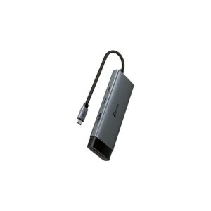 HUB USB-C TP LINK UH7020C(UN) 7 PUERTOS (USB-C / HDMI 4K / USB-A / SD / MICRO SD) 100W 5 GBPS GRIS
