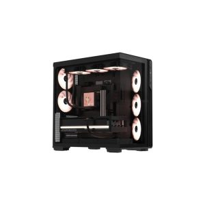 CASE RGB FORMULA V CRYSTAL Z7 PA MID TOWER 5 X 120MM PANEL FRONTAL DE ACERO Y PLÁSTICO / PANEL LATERAL DE VIDRIO SIN FUENTE DE PODER 4711401666622 NEGRO